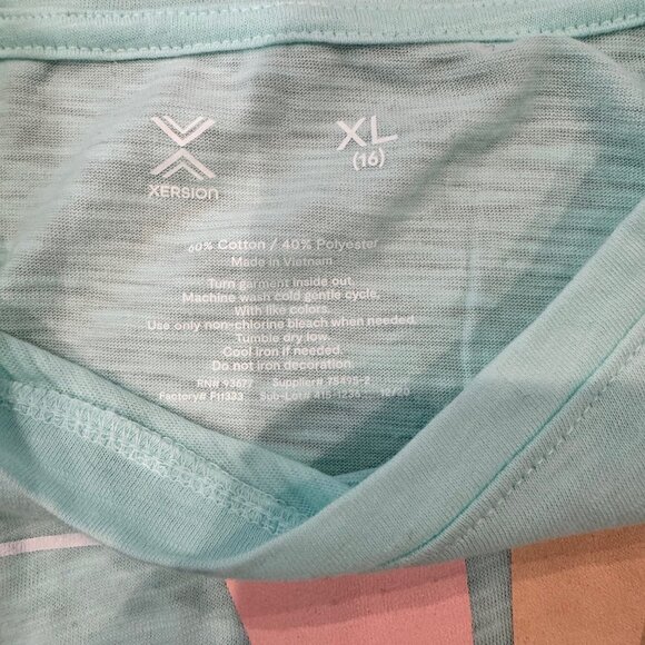 NWT "Be Original" Aqua Tee, Girls XL (16) - Picture 3 of 6